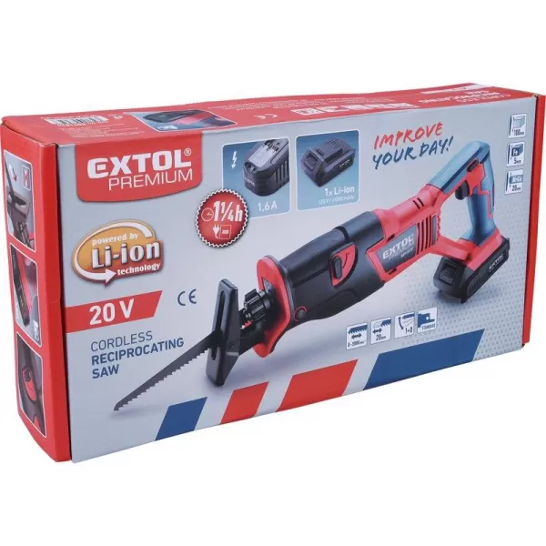 Aku pila ocaska 20V, 2,0Ah EXTOL PREMIUM 8891820