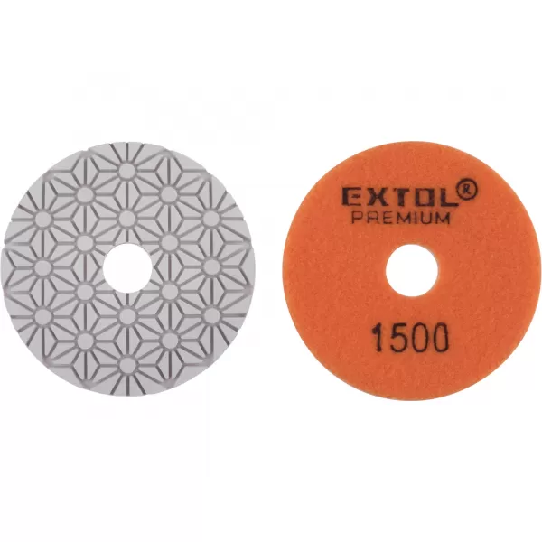 Kotouč diamantový leštící na obklady, 100mm, P1500, suchý zip Extol Premium 8803098