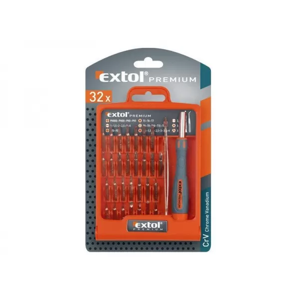 Šroubovák hodinářský s bity sada 32ks EXTOL PREMIUM 8819105