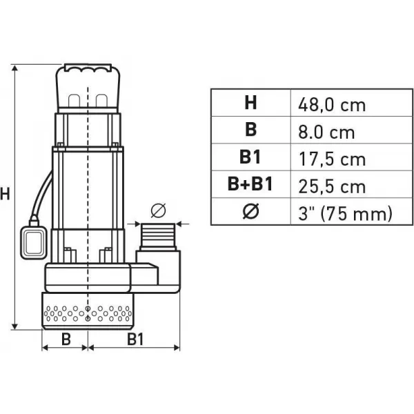 Ponorné čerpadlo 750W EXTOL PREMIUM 8895040