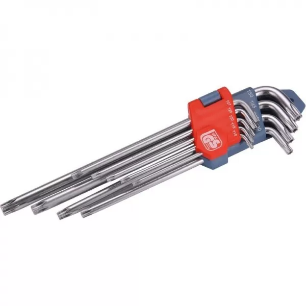L-klíče TORX sada 9ks prodloužené T10-50 EXTOL PREMIUM 8819412