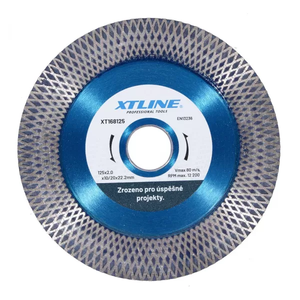 Kotouč diamantový turbo (řezný/brusný) 125x2,0x10/20x22,2 mm Xtline XT168125
