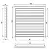 Větrací mřížka z vysoce kvalitního extrudovaného hliníku 100x100 mm, bílá DALAP 90490