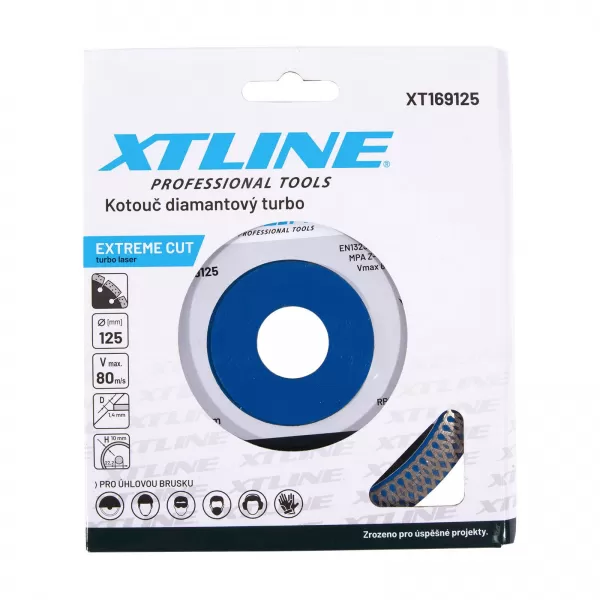 Kotouč diamantový turbo 200x2,0x10x25,4/22,2 mm XTline XT169200