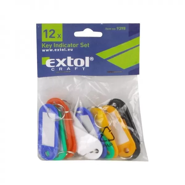 Visačky ke klíčům 12ks EXTOL CRAFT 9398