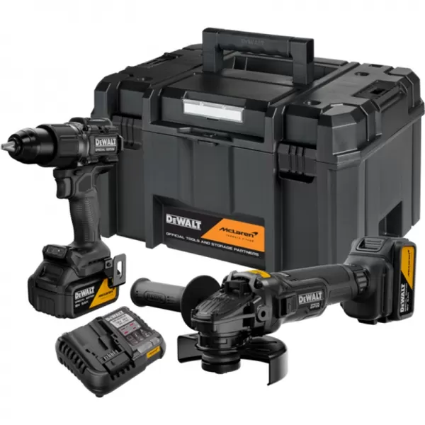 Aku kombo sada 18V/2x5,0Ah DCD86M + DCG45M McLaren DeWALT DCK2223MP2T