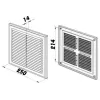 PVC větrací mřížka bez příruby s pevnou žaluzií a síťkou 250x250 mm, bílá DALAP 9715