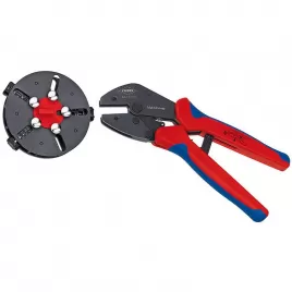 Lisovací kleště s výměnným zásobníkem a 3 lisovacími profily Knipex MultiCrimp 97 33 01