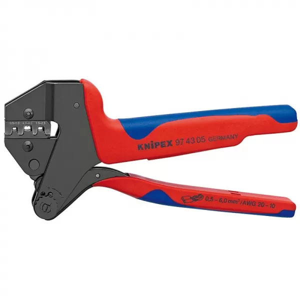 Krimpovací kleště pro neizolované, otevřené konektory Knipex MultiCrimp 97 43 05