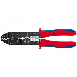 Lisovací kleště pro izolovaná kabelová oka + konektory Knipex 97 21 215 C