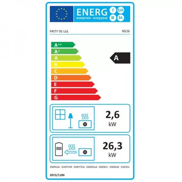 Krbová kamna s výměníkem PRITY NS26, černá