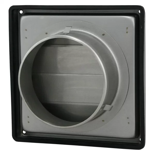 Větrací mřížka nerezová s přírubou a samotížnou žaluzií 180x180 mm, Ø 150 mm DALAP 99491