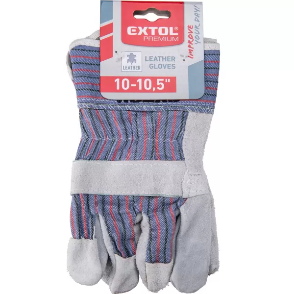Rukavice kožené s vyztuženou dlaní velikost 10" Extol Craft 9965