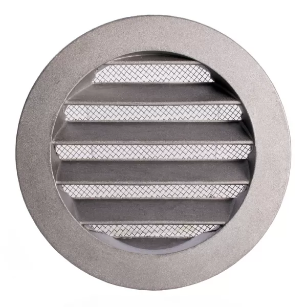 Kovová větrací mřížka Ø 100 mm s přírubou a síťkou proti hmyzu DALAP 99991