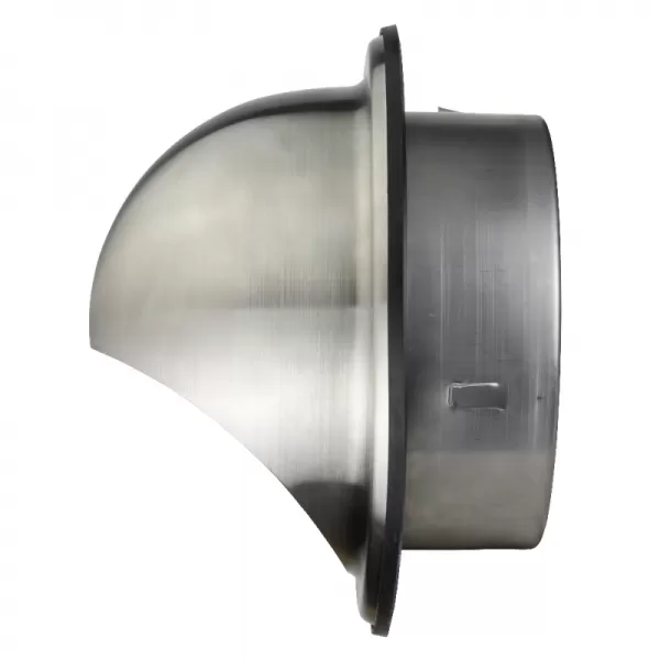 Nerezová větrací mřížka s přírubou, krytem a síťkou Ø 150 mm DALAP 99334