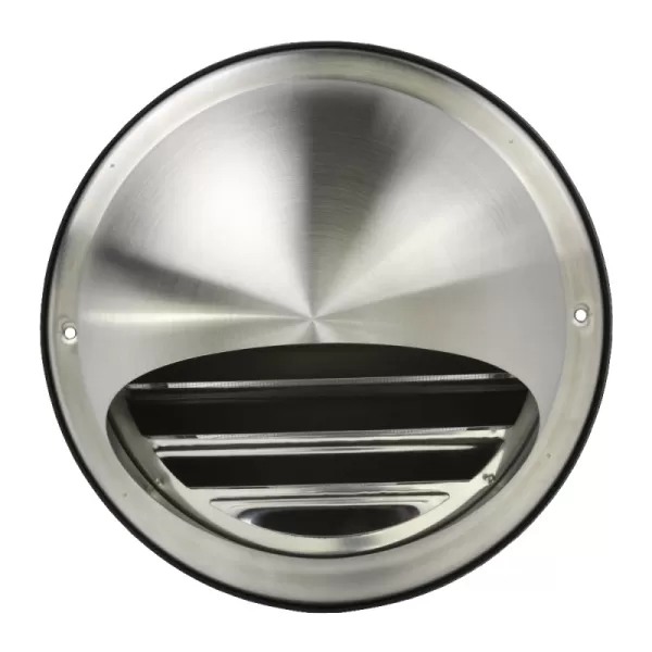 Nerezová větrací mřížka s přírubou, krytem a síťkou Ø 100 mm DALAP 99332