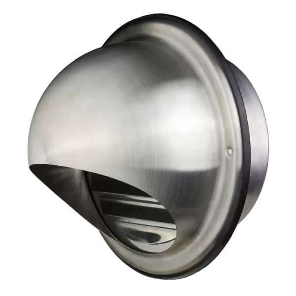 Nerezová větrací mřížka s přírubou, krytem a síťkou Ø 125 mm DALAP 99333