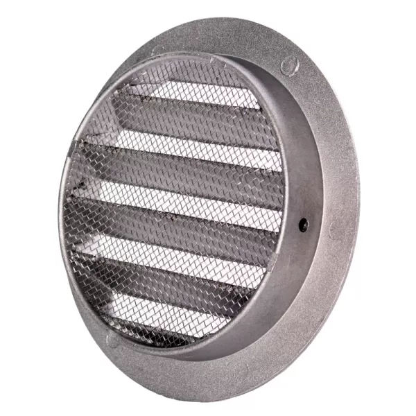 Kovová větrací mřížka Ø 200 mm s přírubou a síťkou proti hmyzu DALAP 99994