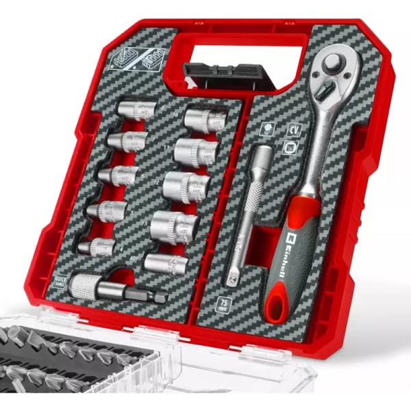 Sada bitů s ráčnou L-CASE Box 37 ks Einhell 49109022