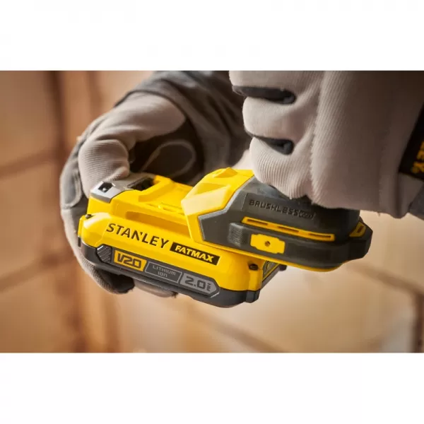 Bezuhlíková aku vrtačka s příklepem 18V/2x2,0Ah STANLEY FATMAX V20 SFMCD716D2T