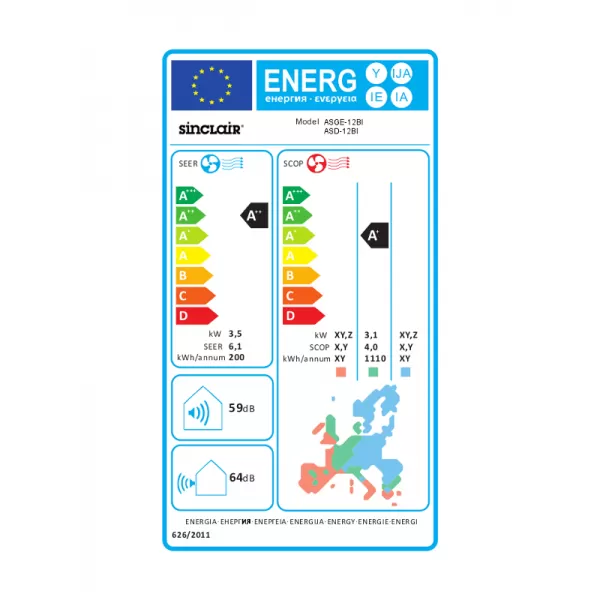 Kanálová klimatizace SINCLAIR ASD-12BI