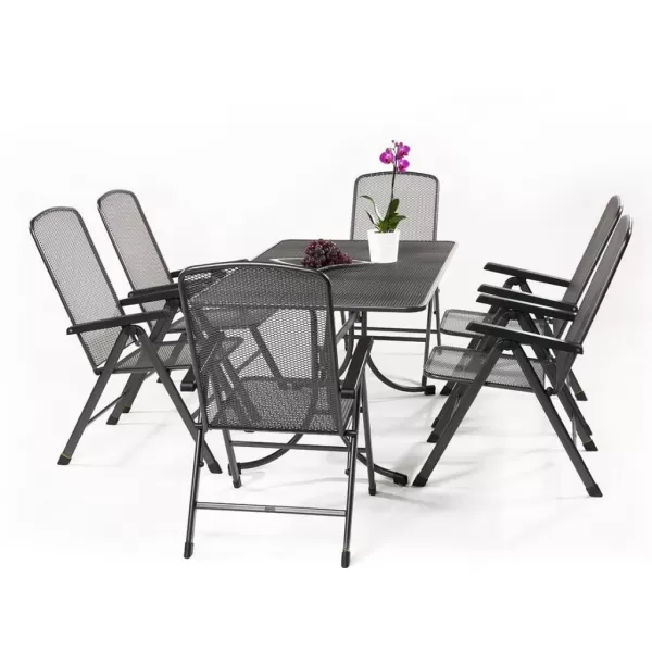 Sestava zahradního nábytku z tahokovu BASANI 6+