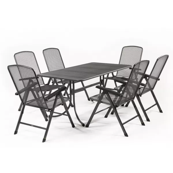 Sestava zahradního nábytku z tahokovu BASANI 6+