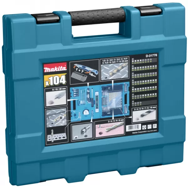 Sada vrtáků a bitů 104ks Makita D-31778