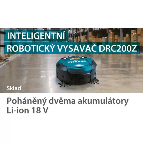 Aku robotický vysavač 2x18V bez aku Makita DRC200Z