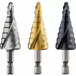 Stupňovitý vrták HSS, šestihranná stopka 4 - 20 mm, 1/4", 70,5 mm Bosch 2608597524