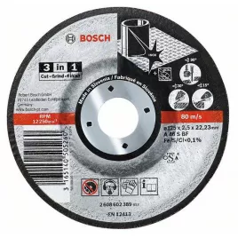 Dělicí kotouč na kov a nerez 3 v 1 A 46 S BF, 115 mm, 22,23 mm, 2,5 mm Bosch 2608602388