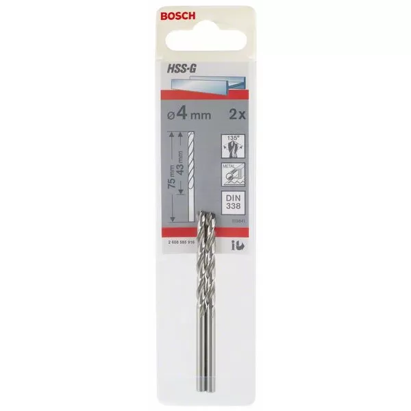 Vrták do kovu HSS-G, Standard 1 x 12 x 34 mm Bosch 2608585906