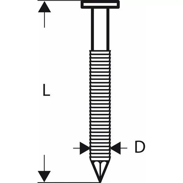 Hřebíky s kulatou hlavou v pásu SN21RK 75RHG 2,8 mm, 75 mm, žárově pozinkovaný, drážkovaný Bosch
