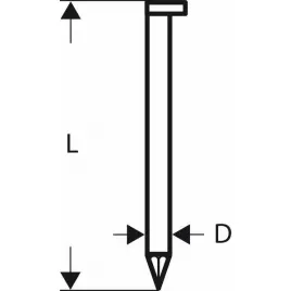 Hřebíky s hlavou tvaru D v pásu SN34DK 75 2,8 mm, 75 mm, bez povrchové úpravy, hladký Bosch