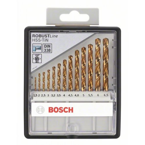 Sada vrtáků do kovu Robust Line HSS-TiN, 13dílná, 135° Bosch 2607010539