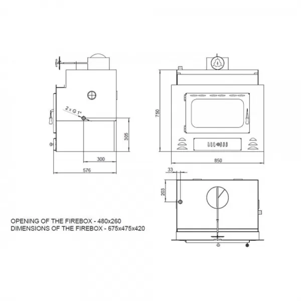 Krbová vložka s výměníkem Prity G W18
