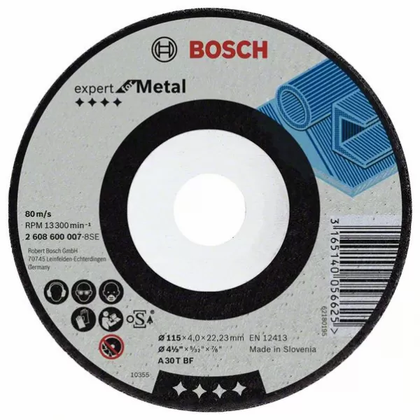 Hrubovací kotouč lomený - kov A 30 T BF, 180 mm, 22,23 mm, 6 mm Bosch