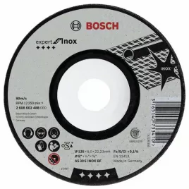 Hrubovací kotouč lomený - Inox AS 30 S INOX BF, 230 mm, 22.23 mm, 6 mm Bosch
