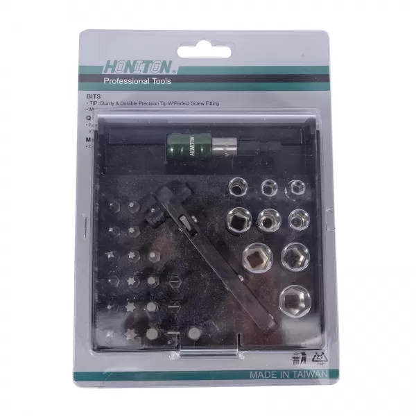 Sada hlavic a bitů 1/4” 31 dílů HONITON HW96-2731