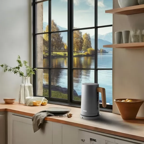 Rychlovarná konvice nerez WOOD YOU DOMO DO9268WK