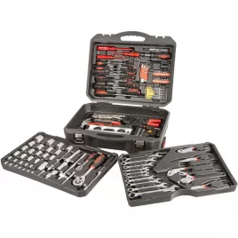 Sada nářadí v plastovém kufru s Gola sadou 1/2" a 1/4" 187 ks AHProfi AH187015