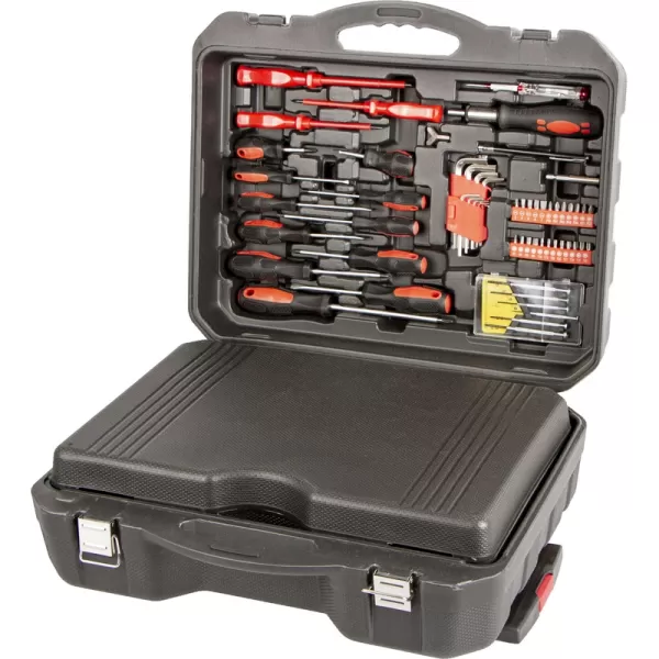 Sada nářadí v plastovém kufru s Gola sadou 1/2" a 1/4" 187 ks AHProfi AH187015