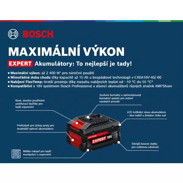 Akumulátor Bosch EXPERT 4x EXBA18V-55 18V 5,5Ah 1600A0373H