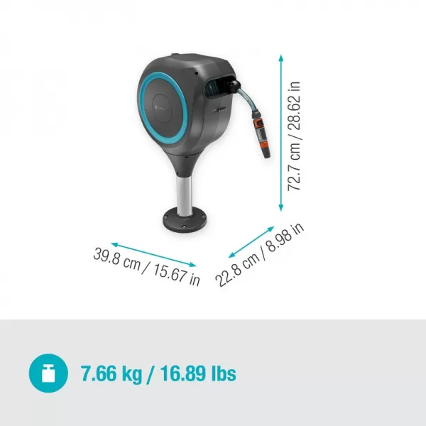 Terasový box na hadici RollUp S, 15 m, tyrkysový, automatické navíjení Gardena 18605-20