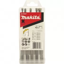 Sada vrtáků SDS-Plus čtyřbřité 5 ks v plastové krabičce Makita B-57037