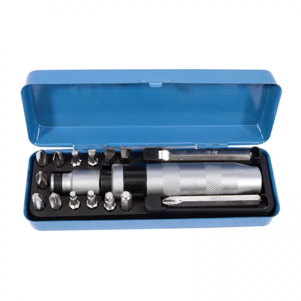 Úderový šroubovák celokovový s bity 16 dílů XTline XT07116