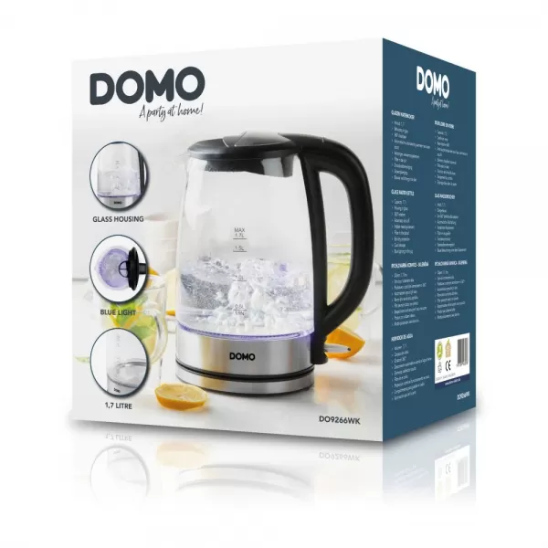 Rychlovarná konvice skleněná DOMO DO9266WK