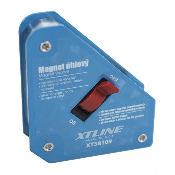 Magnet úhlový s vypínačem 34 kg / 130x152x28 mm XTline XT58113