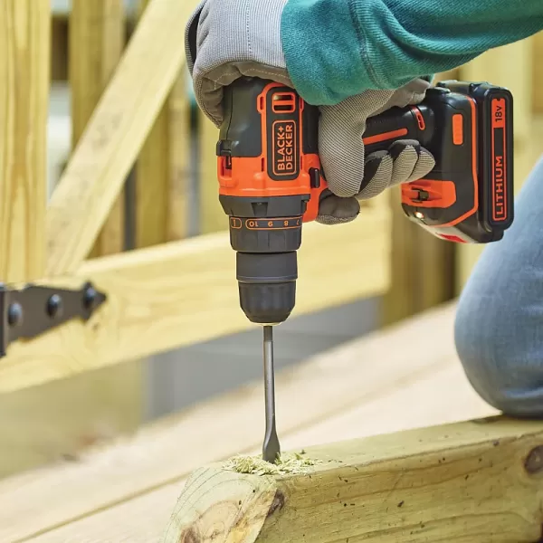 Dvourychlostní aku vrtačka 18V 2x1,5Ah Black&Decker BDCDD186KB