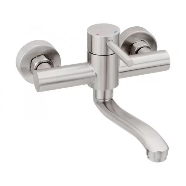 Saténová baterie dřezová/umyvadlová 150mm MUSA 833006
